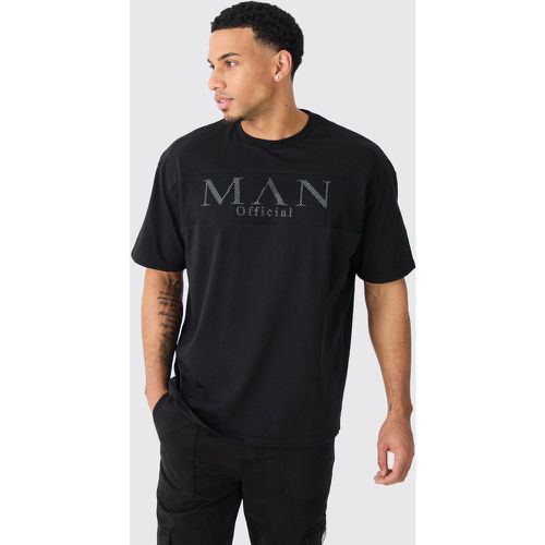 Oversized Man Official Mesh Layer T-shirt - Boohooman - Modalova