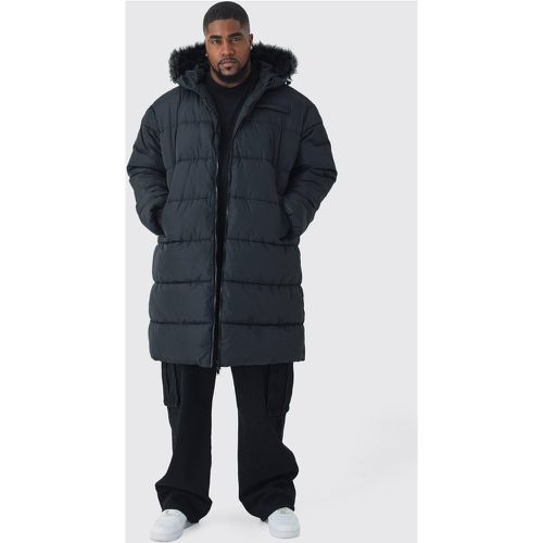 Grande taille - Doudoune longue en fausse fourrure - XXXL - Boohooman - Modalova