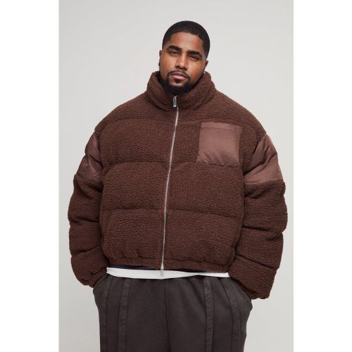Grande taille - Doudoune en polaire à col cheminée - XXXL - Boohooman - Modalova