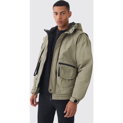 Parka technique à capuche en homme - M - Boohooman - Modalova