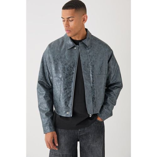 Veste Harrington oversize texturé - XS - Boohooman - Modalova