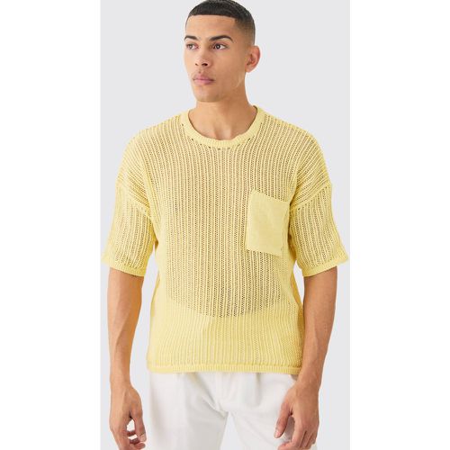 T-shirt oversize avec poche à coutures apparentes - S - Boohooman - Modalova