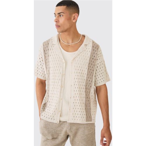 Chemise oversize rayée à coutures apparentes - M - Boohooman - Modalova