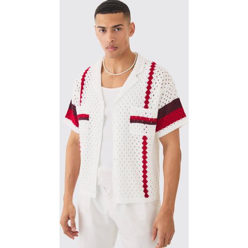 Chemise oversize rayée à coutures apparentes - L - Boohooman - Modalova