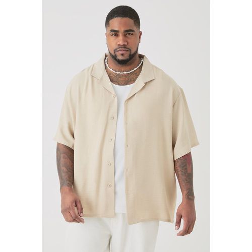 Grande taille - Chemise oversize en lin à manches courtes - XXL - Boohooman - Modalova