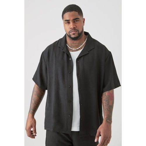 Grande taille - Chemise oversize en lin à manches courtes - XXXL - Boohooman - Modalova