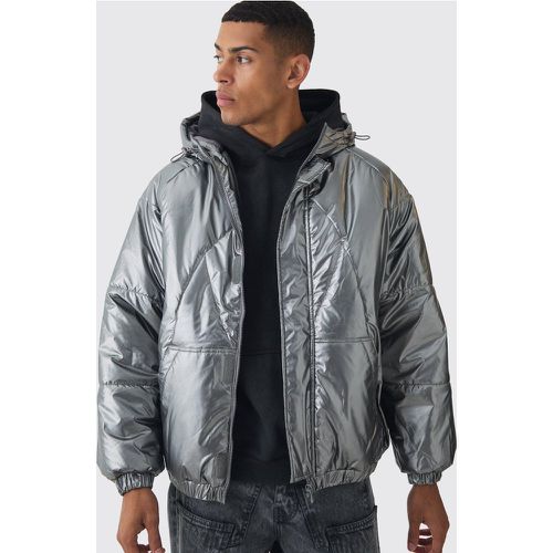 Doudoune oversize métallisée - S - Boohooman - Modalova