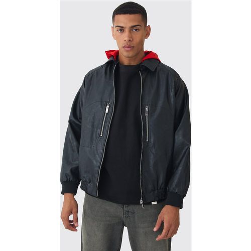 Bomber à capuche détachable homme - S - Boohooman - Modalova