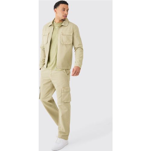 Official Man Utility Shirt & Trouser Set - Boohooman - Modalova