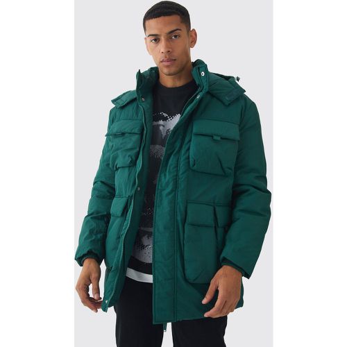 Parka utilitaire à capuche en homme - S - Boohooman - Modalova