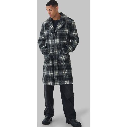Manteau droit large à carreaux - L - Boohooman - Modalova