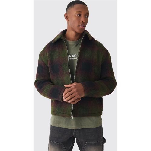 Veste Harrington oversize à carreaux - S - Boohooman - Modalova