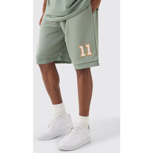 Short de basket large satiné - S - Boohooman - Modalova