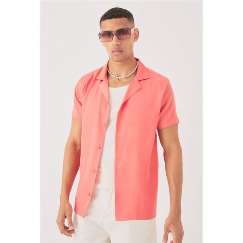 Chemise satinée à manches courtes - S - Boohooman - Modalova