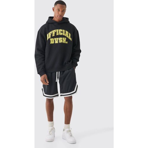 Ensemble de basket universitaire oversize avec sweat à capuche et short - S - Boohooman - Modalova