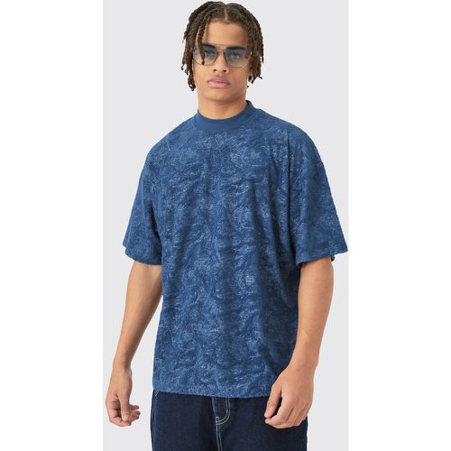 T-shirt oversize à motif jacquard - L - Boohooman - Modalova