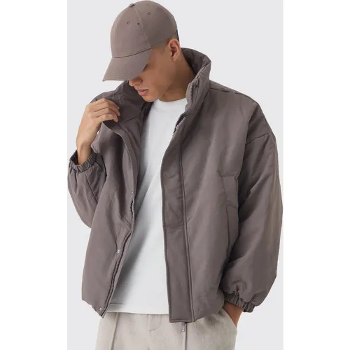 Manteau oversize matelassé à col montant - XS - Boohooman - Modalova