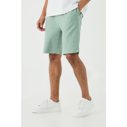 Short mi-long à rayures et motif jacquard - S - Boohooman - Modalova