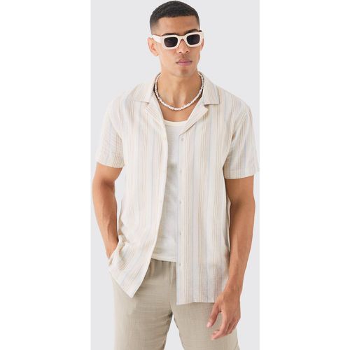 Chemise texturée à manches courtes - XS - Boohooman - Modalova