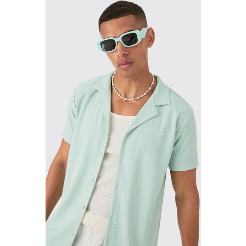 Chemise côtelée à manches courtes - S - Boohooman - Modalova