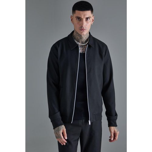 Tall - Bomber oversize habillé à rayures - S - Boohooman - Modalova