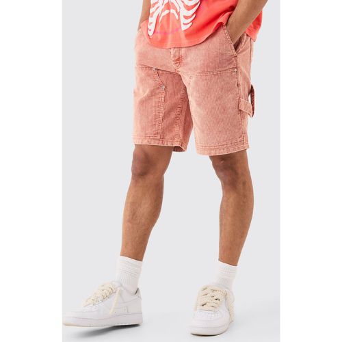 Short charpentier délavé en velours côtelé - 28 - Boohooman - Modalova