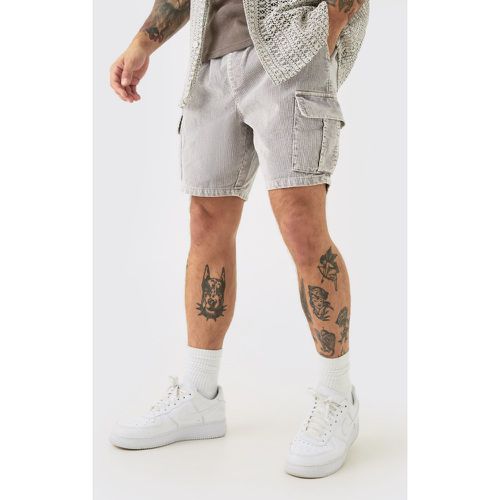 Short cargo délavé en velours côtelé - 30 - Boohooman - Modalova