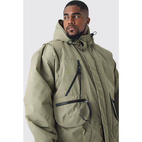 Grande taille - Parka technique à capuche homme - XXXL - Boohooman - Modalova