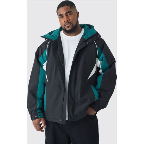 Grande taille - Parka color block à capuche en homme - XXL - Boohooman - Modalova