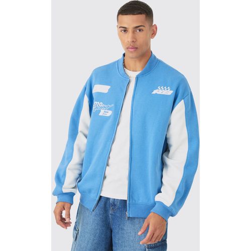 Bomber oversize imprimé moto homme - S - Boohooman - Modalova