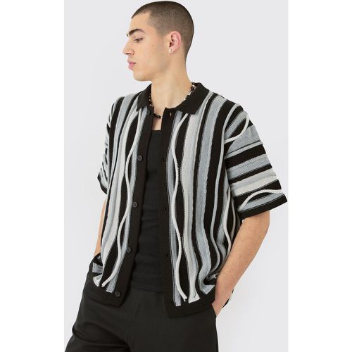 Chemise oversize à motif jacquard - M - Boohooman - Modalova