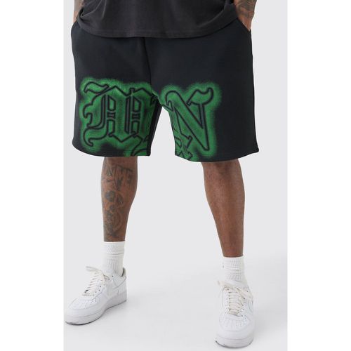 Grande taille - Short large à imprimé graffiti - MAN - XXXL - Boohooman - Modalova