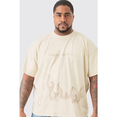 Grande taille - T-shirt oversize imprimé - XXXL - Boohooman - Modalova