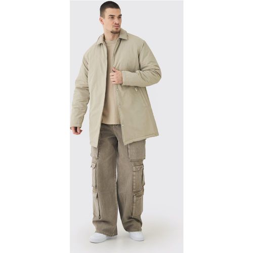 Tall - Imperméable long texturé - MAN - L - Boohooman - Modalova