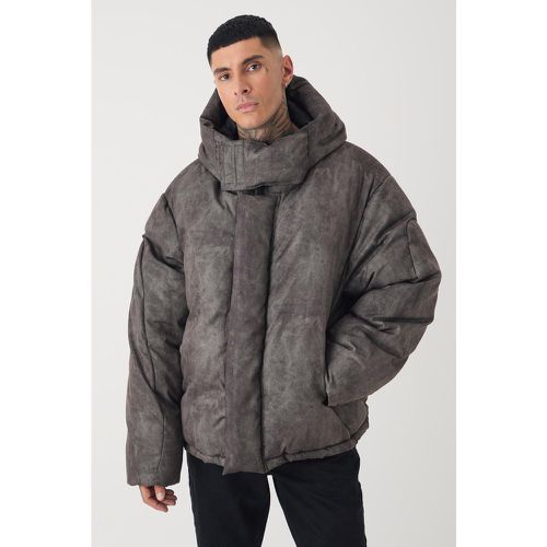 Tall - Doudoune délavée à capuche - XL - Boohooman - Modalova