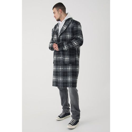 Tall - Manteau droit à carreaux - S - Boohooman - Modalova