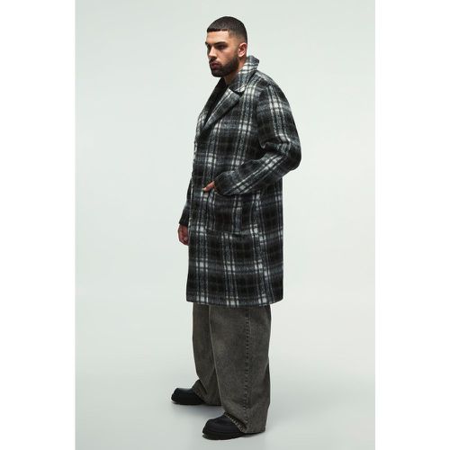 Grande taille - Manteau droit à carreaux - XXXL - Boohooman - Modalova