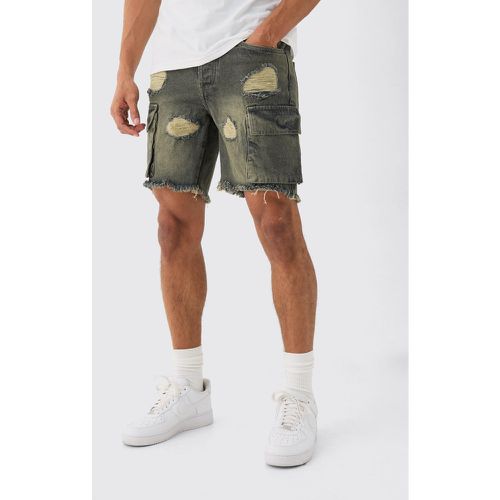 Short en jean à poches cargo - 36 - Boohooman - Modalova