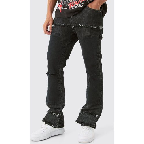 Jean flare habillé en denim surteint - 32R - Boohooman - Modalova