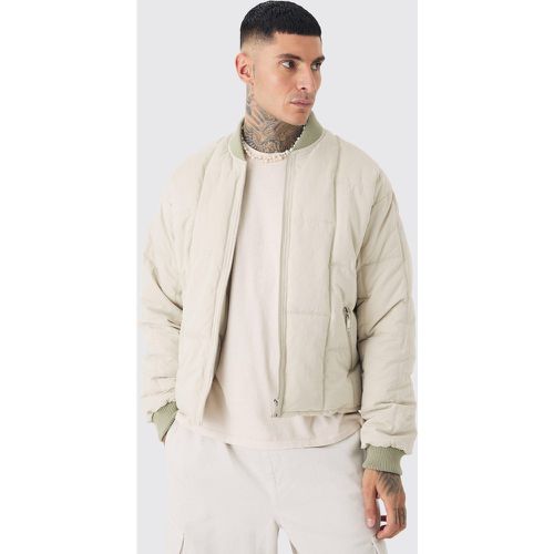 Tall - Bomber oversize matelassé homme - XL - Boohooman - Modalova