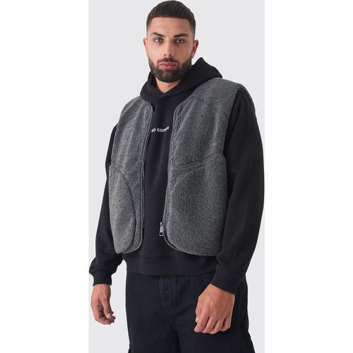 Grande taille - Veste oversize en polaire - XXXXL - Boohooman - Modalova