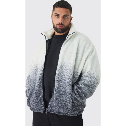Grande taille - Veste oversize en polaire à col montant homme - XXL - Boohooman - Modalova
