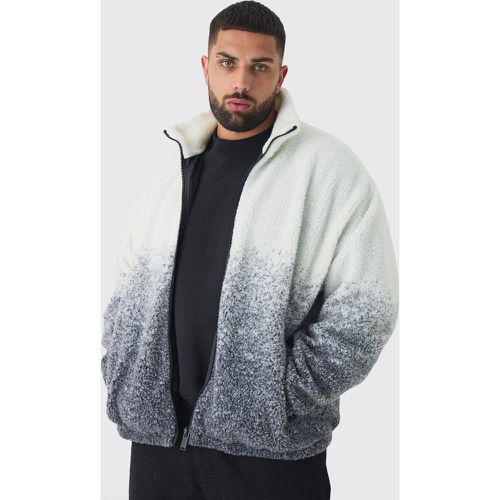 Grande taille - Veste oversize en polaire à col montant homme - XXXL - Boohooman - Modalova