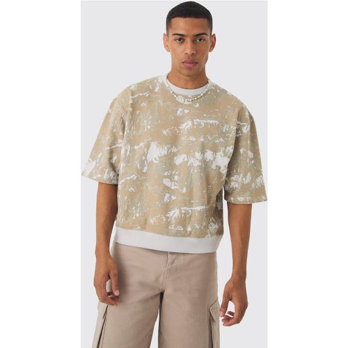 Sweat oversize à manches courtes et imprimé forêt homme - S - Boohooman - Modalova