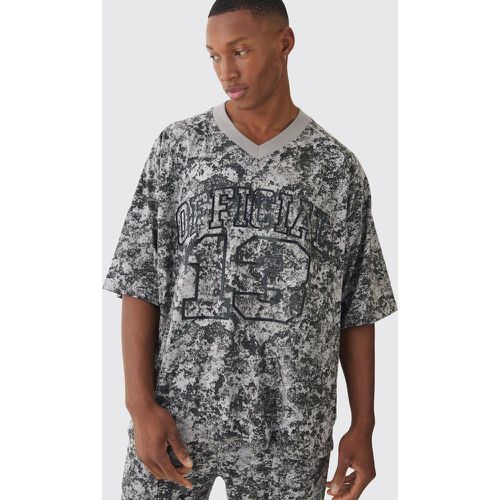 T-shirt oversize à imprimé abstrait - L - Boohooman - Modalova