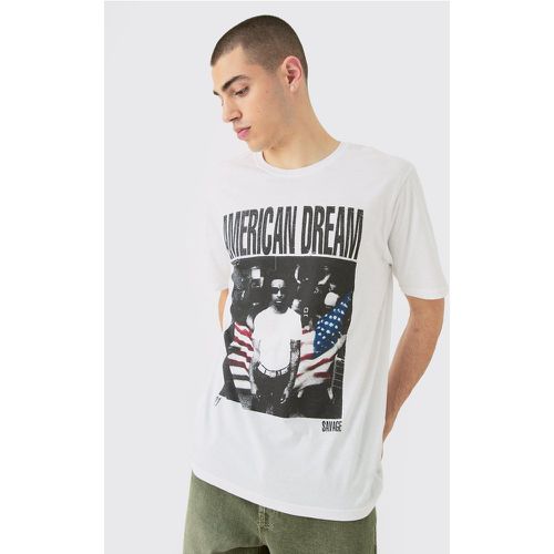 T-shirt oversize à imprimé 21 Savage - XS - Boohooman - Modalova