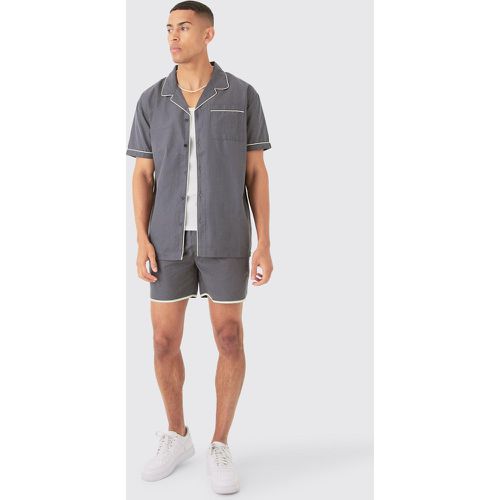 Ensemble oversize avec chemise confort et short homme - L - Boohooman - Modalova