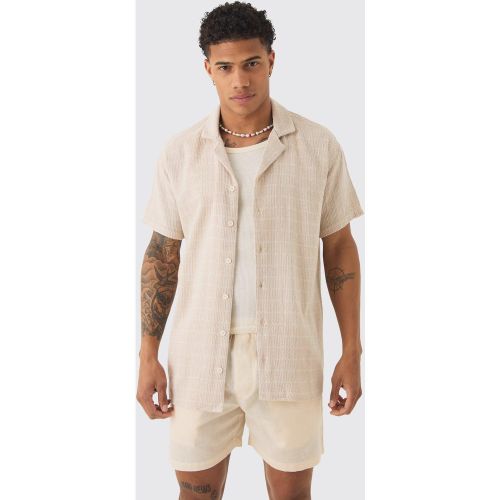 Chemise oversize à carreaux et manches courtes - XS - Boohooman - Modalova