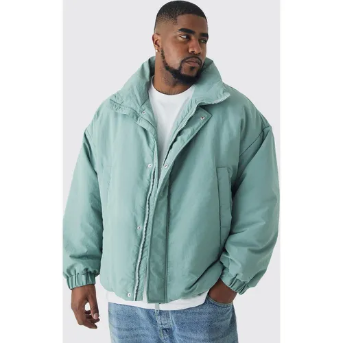 Grande taille - Manteau oversize matelassé à col cheminée - XXL - Boohooman - Modalova