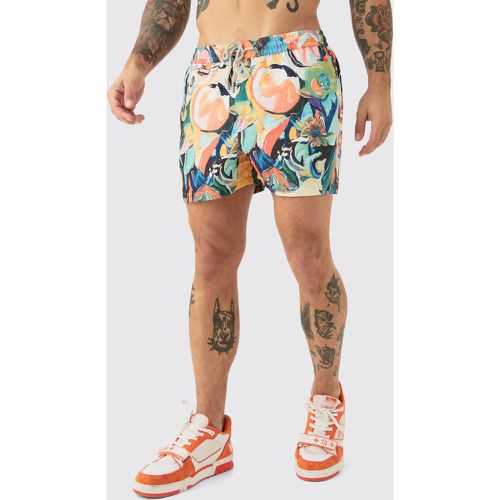 Short de bain court à soufflet de fruit - S - Boohooman - Modalova